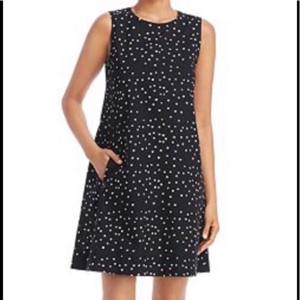 Eileen Fisher Black and White Polka Dot Dress